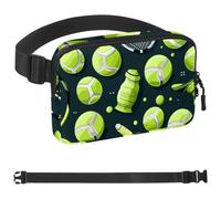 Cintura da corsa con tasca per palline da tennis, per donne e uomini, supporto per telefono per corsa, marsupio da corsa per donne e uomini, marsupio da corsa, misura regolabile, Multicolore 12.,