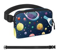 Cintura da corsa con tasca per palline da tennis, per donne e uomini, supporto per telefono per corsa, marsupio da corsa per donne e uomini, marsupio da corsa, misura regolabile, Multicolore 01,