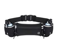 Cintura da corsa for idratazione con bottiglie Tasche multiple Porta bottiglia d'acqua Cintura regolabile Marsupio for esercizi for uomo e donna Per Uomo(Black)