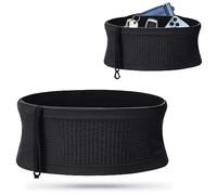 Cintura da Corsa Marsupio Sportivo Traspirante Lavorato a Maglia, Capiente Cintura da Corsa Porta, Unisex Build & Fitness Marsupio Running con portachiavi per Palestra, Esercizi, Camminate (L)