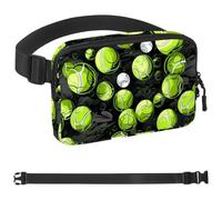 Cintura da corsa per palline da tennis, cintura da allenamento per telefono, denaro, chiavi, passaporto, carta di credito, regolabile, da viaggio per donne e uomini, marsupio per corridori,