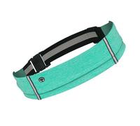 Cintura da corsa riflettente elastica in vita supporto per telefono marsupio da corsa con foro per cuffie per camminare, ciclismo, escursionismo, Colore: verde.