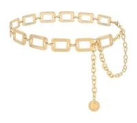 Cintura da donna in metallo grosso - Cintura in vita con collegamento alla pancia per outfit styling