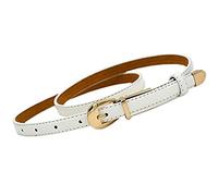 Cintura da donna in pelle verniciata cintura in vita temperamento decorativo cintura skinny con fibbia accessori abiti bianco 1 pz