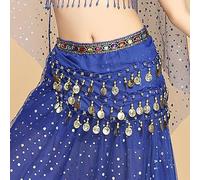 Cintura da Donna per Danza del Ventre, Cintura con catena in vita con paillettes e diamanti colorati lucidi for danza del ventre latina, gonna indiana, ballerina araba, costumi con nappe, spettacolo d