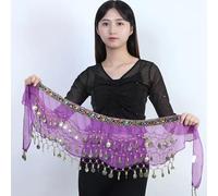 Cintura da Donna per Danza del Ventre, Gonna in chiffon con paillettes for danza del ventre, costumi, cinture con catena in vita con nappe di diamanti colorati lucidi, spettacolo di danza araba indian