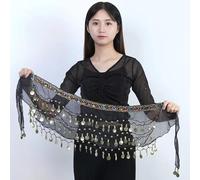 Cintura da Donna per Danza del Ventre, Gonna in chiffon con paillettes for danza del ventre, costumi, cinture con catena in vita con nappe di diamanti colorati lucidi, spettacolo di danza araba indian
