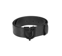 Cintura da equitazione in cuoio logato total black con fibbia nera Equestro