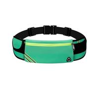 Cintura da jogging ventilata con linee riflettenti Conservazione sicura grande per accessori durante gli esercizi serali corre rimbalzo senza sacchetto, verde