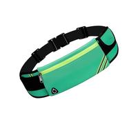 Cintura da jogging ventilata con linee riflettenti, spazio sicuro per accessori durante gli esercizi serali, corsa, cintura regolabile in vita per la corsa, Verde