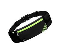 Cintura da jogging ventilata con linee riflettenti, spazio sicuro per accessori durante gli esercizi serali, corsa, cintura regolabile in vita per la corsa, Nero