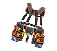 Cintura da lavoro multiuso con tasche ad alta capacità per chiodi a martello, nastri di misurazione e vari attrezzi da falegname rinforzato