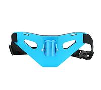 Cintura da Pesca Regolabile in Alluminio con Porta Canna da Pesca Imbottito per Pesca in Barca Mare Aperto Giunto Cardanico Blu