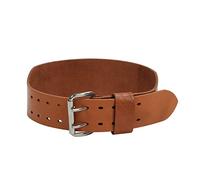 Cintura da sollevamento pesi in pelle a 1 strato, supporto per la schiena per il powerlifting con doppia linguetta per uomini e donne, cintura di stabilità del core per squat, stac (XL)