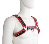 Cintura da uomo in pelle con cinghie pettorali