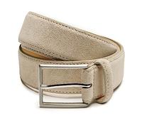 Cintura da uomo in pelle scamosciata Bobby, larghezza 3,5 cm, Beige, 105 cm (Totale lengte 105 cm)