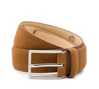 Cintura da uomo in pelle scamosciata Bobby, larghezza 3,5 cm, Cognac, 105 cm (Totale lengte 105 cm)