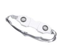 Cintura da Ventola in Vita Indossabile, Batteria per la Ventola della Vita a Doppia a Doppia 5000Mah Raffreddamento per il Corpo Completo (WHITE)