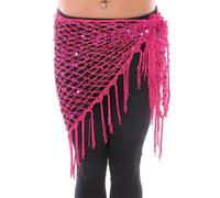 Cintura Danza del Ventre,Sciarpa per Danza Green / Gold / Argento Accessori for la danza del ventre Shining Crochet Cintura Paillettes Hip Scarf Tassel Wasselli in nappa for il fazzoletto di Bellydanc