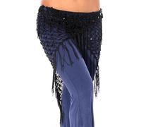 Cintura Danza del Ventre,Sciarpa per Danza Green / Gold / Argento Accessori for la danza del ventre Shining Crochet Cintura Paillettes Hip Scarf Tassel Wasselli in nappa for il fazzoletto di Bellydanc