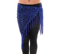 Cintura Danza del Ventre,Sciarpa per Danza Green / Gold / Argento Accessori for la danza del ventre Shining Crochet Cintura Paillettes Hip Scarf Tassel Wasselli in nappa for il fazzoletto di Bellydanc