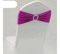 Cintura della Sedia, Telai for sedie, 100 Pezzi Fasce for Fasce for sedie in Spandex da Sposa Fasce for sedie Elasticizzate con Fibbia Rotonda for la Decorazione di Banchetti(Purple)