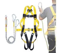 Cintura di anticaduta - completa a 5 punti, attrezzatura di per tetto da costruzione regolabile, design in metallo poliestere resistente | in alpinismo per ar