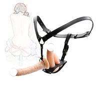 Cintura di castità cintura di castità femminile regolabile imbracatura per masturbazione con 3 falli plug anale fionda strap-on dildo masturbatore cinturino in pelle pantaloni per pene giocattoli