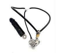 Cintura Di Castità In Metallo Per Uomo,BDSM SM Pena Di Bondage Per Punizione,Castità Della Gabbia Del Pene Con Dildo Anale Plug Fetish Perizoma Di Giocattoli Del Sesso,BlackB-Waist90-100cm