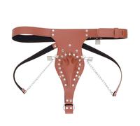 Cintura di castitÃ per gabbia del pene, marrone