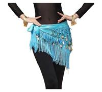 Cintura di Danza del Ventre Donne Belt Bellydance Scarf Sciarpa anca Belly Dance Accessori per la danza paillettes Paillettes Triangle Triangle Wrap Costume Cintura Scialle Chiffon Fringe Sciarpa 259