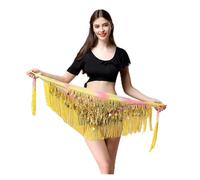 Cintura di Danza del Ventre Donne Belt Bellydance Scarf Sciarpa anca Belly Dance Accessori per la danza paillettes Paillettes Triangle Triangle Wrap Costume Cintura Scialle Chiffon Fringe Sciarpa 259