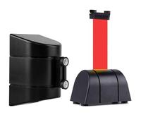 Cintura di delimitazione code, Gestione delle code cinture di sicurezza montate a parete da 9,84 piedi(Noir)