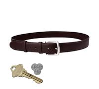 Cintura di denaro da viaggio per gli uomini,Cintura di denaro, in pelle PU di sicurezza da viaggio - antifurto PU con tasca con cerniera per riporre e ocul, marrone, 125, Vedere la descrizione