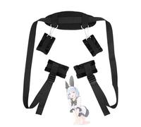 Cintura Di Fitness Regolabile In Nylon Nero Per L'Esercizio Aerobico All'Interno, Concentrandosi Sull'Allenamento Di Forza Di Mani, Gambe E Collo -D30