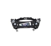 Fitletic HD08.111 - Cintura di idratazione con 2 borracce S-M, colore: Nero
