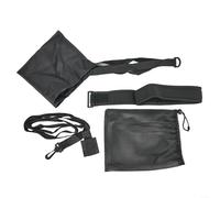 Cintura di resistenza per allenamento di nuoto, con paracadute in nylon regolabile, per allenamento della forza di nuoto, attrezzatura per esercizi in piscina, per adulti e bambini (40 cm, nero)