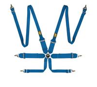 CINTURA DI SICUREZZA 6 PUNTI BLU HANS FIA 8853-2016 OMP FIRST 3"+2" DA0204EH
