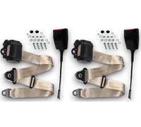 Cintura Di Sicurezza Dreipunkt 16 Cm Beige Per MG MGA MGB TD Set