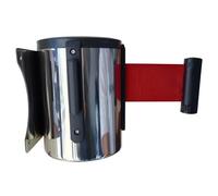 Cintura di sicurezza retrattile, Barriera di controllo della folla con cintura retrattile da parete fibbia bloccaggio, barriera rossa 32 piedi frenata sicurezza