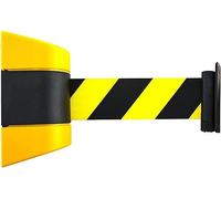 cintura di sicurezza retrattile, Barriera di sicurezza a nastro retrattile fissa da parete 5 m, custodia in ABS, cintura a strisce 16,3 piedi for barriera controllo della folla in aree separate