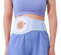 Cintura di Supporto per Stomia, Cintura per Stomia Medica, Fascia Addominale per Stomia (Foro Personalizzabile 6/7/8/9 cm) per Pazienti con Colostomia per Prevenire L'ernia Parastomale(M)