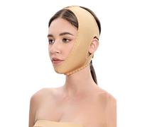 Cintura Dimagrante Per Le Guance, Sottogola Di Sollevamento A V, Fascia Per Il Viso Riutilizzabile Per Le Donne, Beige(L)