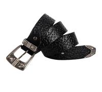 Cintura Donna Da Uomo in Pelle, Cinture Con Fibbia Intagliata Occidentale, Vintage Cowboy Cowgirl, Accessori Da Uomo Alla Moda Per Jeans Pantaloni,Nero,120CM/47.3''
