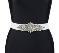 Cintura donna elastica con strass pietre cristalli cinta luminosa elegante