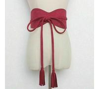 Cintura Donna Larga Obi In Finta Suede In Pelle PU Vintage Per Abito