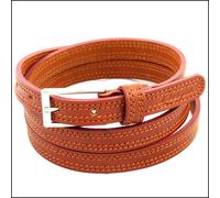 Cintura Donna vera Pelle Marrone Cognac Cinta in Cuoio Sottile di da 2 cm c2