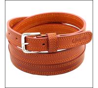 Cintura Donna vera Pelle Marrone Cognac Cinta Uomo in Cuoio Sportiva di da 2,5cm