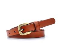 Cintura Donna Women Belt Black Ladies Waistband for Dress Jeans Golden Buckle Sweater Women Belt(105CM,Brown)