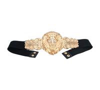Cintura elastica in pelle PU per donne ragazze elegante ampio ornamento cintura per signora alla moda cintura larga, A, taglia unica